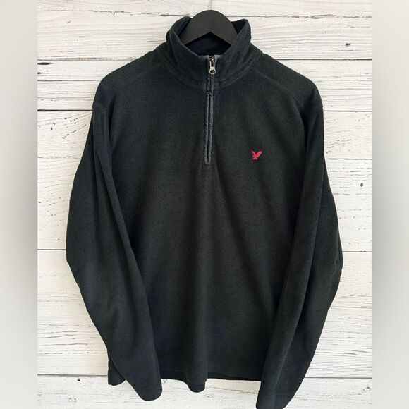🦅 American Eagle - Men’s Fleece Sweater Jacket - Picture 1 of 3